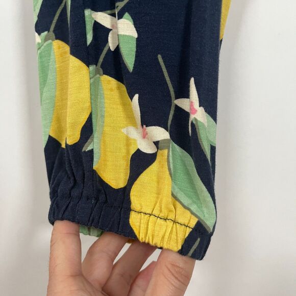 Soma‎ Cool Nights Pajama Pants Medium Jogger Citrus Pockets Lemon Lounge Cozy - Picture 4 of 8